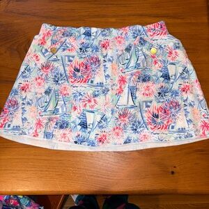 Lilly Pulitzer Pink and Blue Floral Skort